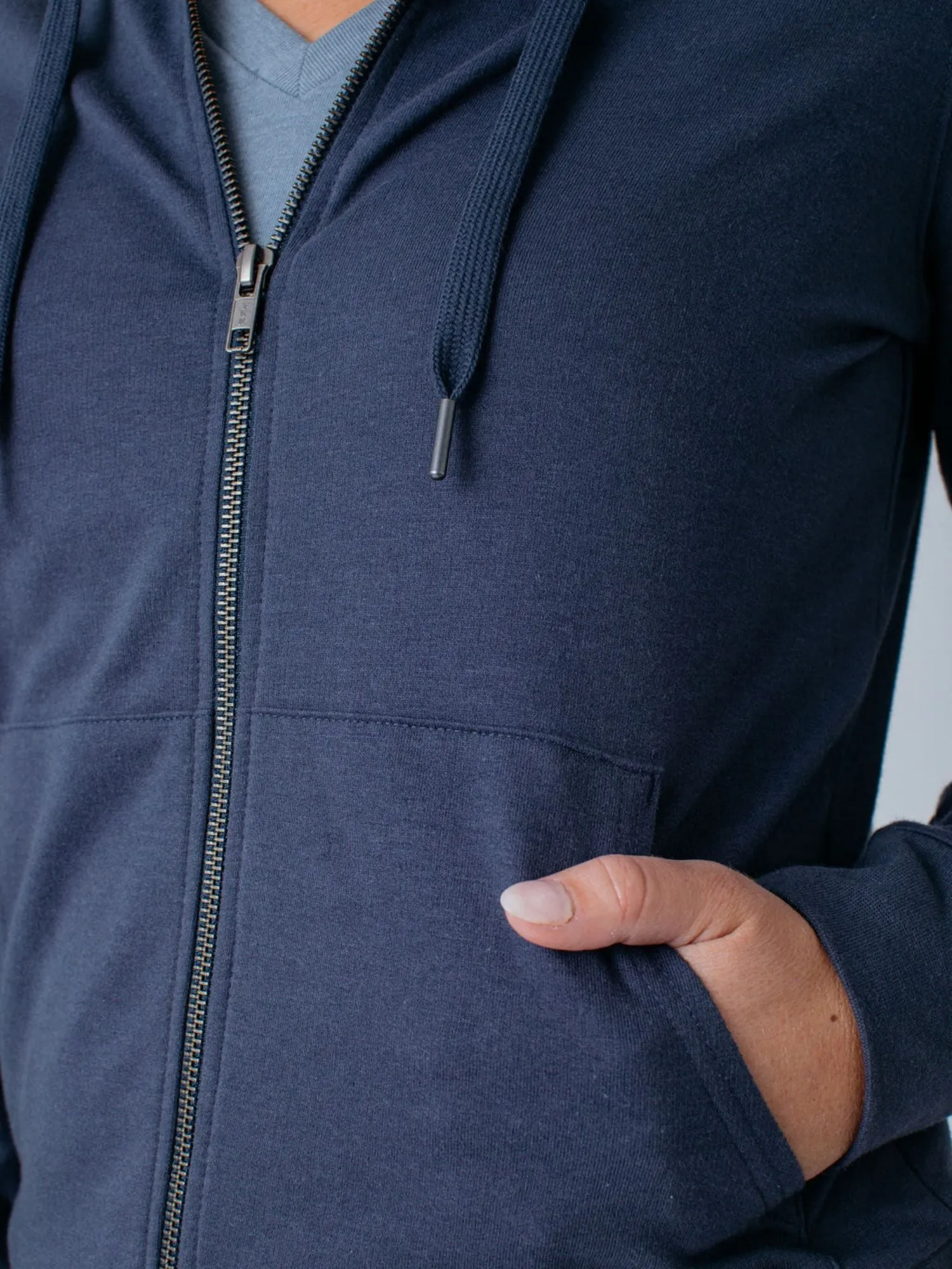 Women's Odyssey Blue Terry Zip-Up Hoodie