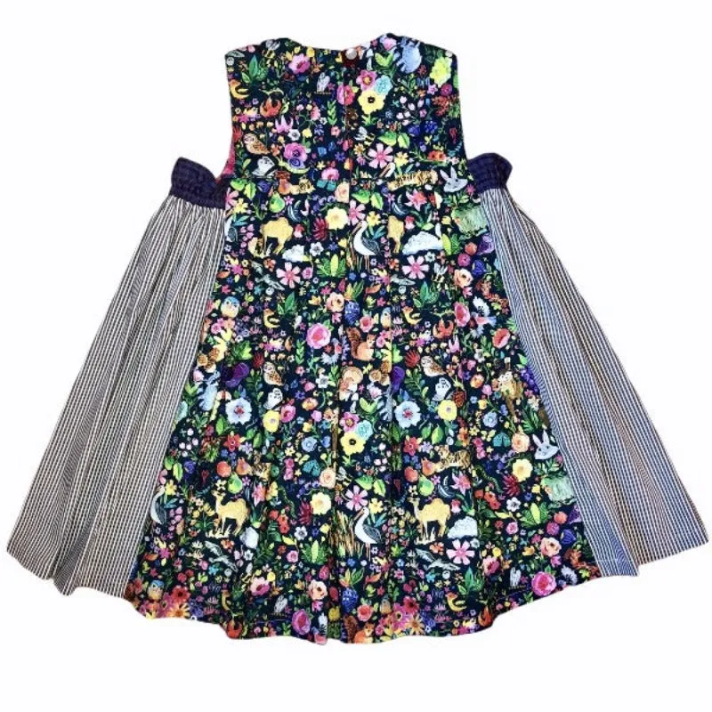 World Animals Pleated Cotton Dress Made in USA