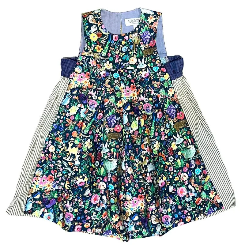 World Animals Pleated Cotton Dress Made in USA