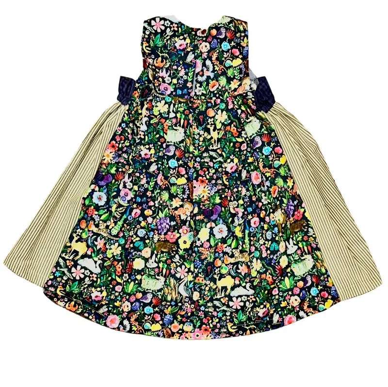 World Animals Pleated Cotton Dress Made in USA